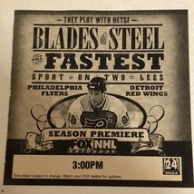 Blades Of Steel Tv Guide Vintage Print Ad Philadelphia Flyers Detroit Red Tpa15 - $6.92