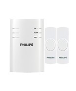 Philips Accessories Wireless Doorbell Kit, Plug-In Reciever, 2 Push Butt... - £30.04 GBP