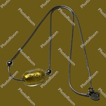 STERLING SILVER ROLLED CHAIN WITH MURANO GLASS PENDANT - $58.84 CAD