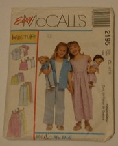 McCalls Sewing Pattern # 2195 Childrens &amp; Girls Dress Top Shirt Pants Uncut - £3.92 GBP