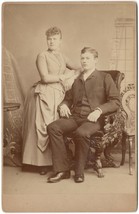 Cabinet Photo of Newly Weds Chicago, ILL - Named on back - £7.56 GBP