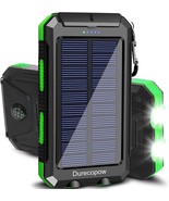 Solar Charger 20000mAh Portable Outdoor Waterproof Solar Power Bank Camp... - £37.50 GBP