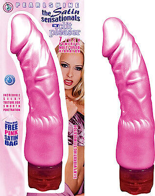 SATIN SENSATIONAL THE CLIT PLEASER VIBE 7&quot; SILKY REALISTIC VIBRATING STI... - $21.77