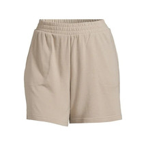 Terra &amp; Sky Women&#39;s Plus Size Easy Knit Shorts, Beige Size 2X(20W-22W) - £13.39 GBP