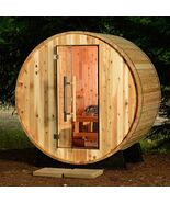 SAUNA OUTDOOR HOME PERSONAL BARREL SAUNAS EXTERIOR STEAM BACKYARD DIY 2 ... - $5,076.71