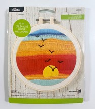 Bucilla Stamped Embroidery Kit 6&quot; Round-Sunset 046109493183 - £5.49 GBP