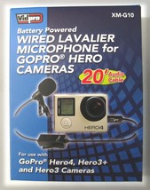 Lavalier Lapel Clip-on Microphone 20&#39; Cable for GoPro HERO3, HERO3+, HERE4, - £14.14 GBP