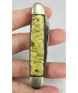rare vintage pocket knife Imperial USA old translucent celluloid sparkle - $29.99