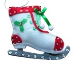 Midwest -CBK Felt Craft Skate with Sequins Plush Christmas Ornament - £12.58 GBP