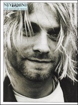 Nirvana Kurt Cobain 8 x 11 b/w close-up crazy eyes pin-up photo print - £3.37 GBP