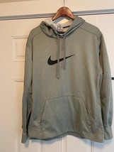 Nike Men&#39;s Therma Fit Swoosh Gray Hoodie Sweatshirt Size XL - $19.26