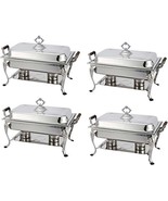 4 Pack Royal Rectangular Crown Chafing Dish Sets Food Warmers 8-Quart $2... - €475,95 EUR