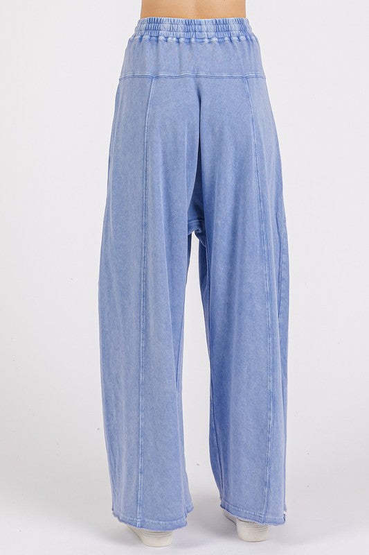 Mittoshop Mineral Wash Elastic Waist Baarrel Leg Baggy Pants Item image 5