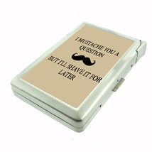 Cool Mustache D1 Cigarette Case with Built in Lighter Metal Wallet - £15.83 GBP