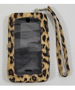 N) Leopard Print iPhone 5 Cell Phone Case Wristlet Credit Card License I... - £3.96 GBP