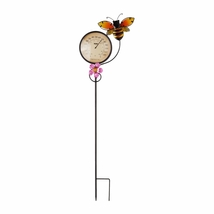 Bumble Bee and Thermometer Iron Garden Stake  - £19.87 GBP