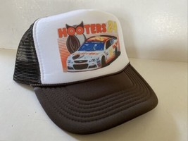Vintage Chase Elliott Hooters 24 Hat NASCAR Trucker Hat snapback Brown Farm Cap - £14.01 GBP