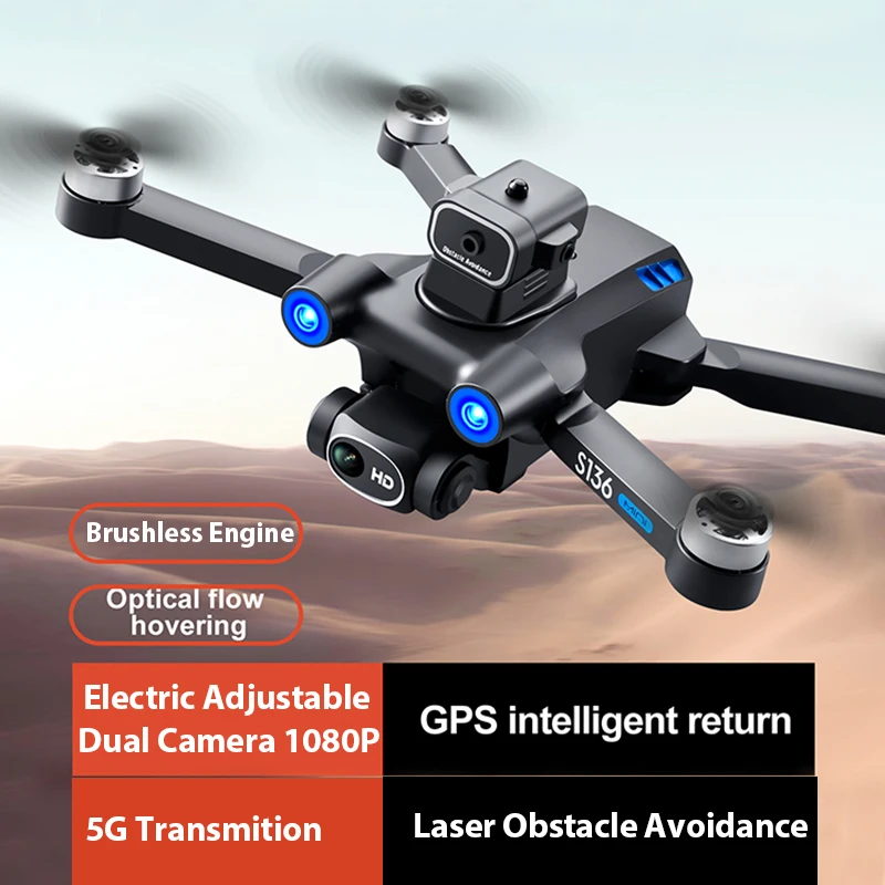 Paisible Mini RC Drone Brushless Remote Control Quadcopter GPS FPV Helicopt - £96.70 GBP