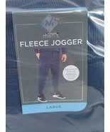 Member&#39;s Mark Men&#39;s Fleece Jogger Blue Cove Adjustable Rib Waist Size Me... - £12.37 GBP