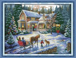 PDF Cross Stitch Pattern Cross Stitch Return from Christmas Snow Horse C... - $4.50
