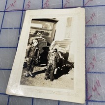 Vintage Photograph 1920s Or 30s Children One Wearing Native Head Dress C... - $156.94 MXN