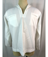 US Navy Enlisted Men’s White Dress Pull Over Uniform Top 46L 8405-01-076... - $29.70