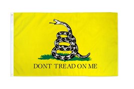 Yellow Gadsden Don&#39;t Tread On Me DuraFlag 3x5 Foot Flag Tea Party Protest Banner - £3.96 GBP
