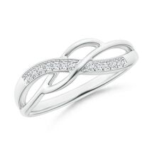 ANGARA Natural Diamond Multi-Row Crossover Band in Silver (1.1mm) - $302.50+