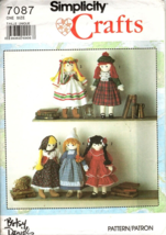 Simplicity Crafts 7087 International Doll and Clothing Uncut Sewing Pattern 1990 - $8.56
