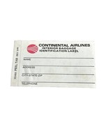 Vintage Continental Airlines Baggage Label - Old Livery -Meatball Logo - $8.00