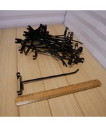 (Quantity of 25) - 9 inch Black Painted Metal Slatwall Slat Wall Hooks - $31.94 CAD