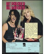 Ratt Stephen Pearcy Robbin Crosby 1985 Hit Parader advertisement 8 x 11 ... - $4.50