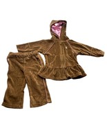 US Polo Assn Girls Baby Infant Size 12 Months Brown Velour Track Suite S... - £19.45 GBP