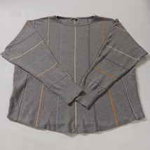 Vida Milano Women&#39;s Size XL Gray Stripes Cotton Blend Pullover Sweatshirt - €16,09 EUR