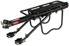 Rear Bike Rack Bicycle Cargo Quick Release Adjustable Alloy Carrier 115 Lb - £84.34 GBP