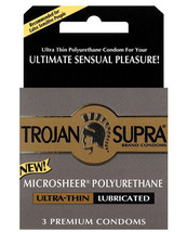 Trojan Supra Ultra-thin Polyurethane Condoms - Box Of 3 - £11.15 GBP