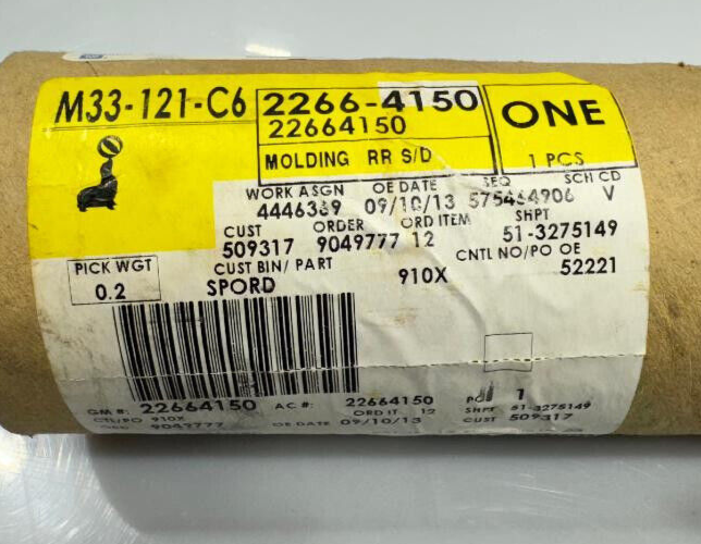 2004/2005 CHEVY MALIBU RIGHT/PASSENGER REAR NEW EXTERIOR DOOR MOLDING 22... - $59.39
