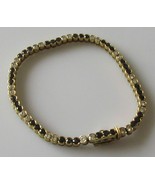 18k yellow gold Over Round Blue Sapphire &amp; Diamond Tennis Bracelet 7inch... - $242.69 CAD