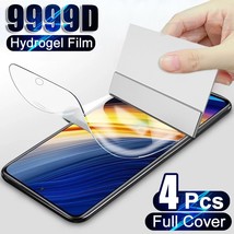 4Pcs Full Cover Hydrogel Film For Xiaomi Poco X3 X4 Pro X5 F3 F4 GT Screen Prote - $7.31
