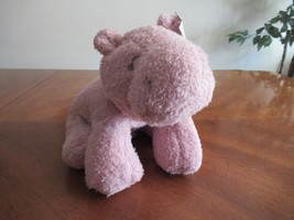 NWT Carters Plush Toy Stuffed Animal Lovey Mauve Purple Hippo Animal Sof... - £19.65 GBP