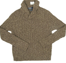 NEW Polo Ralph Lauren Shawl Collar Fisherman Style Sweater! XXL  Brown  Slim Fit - £99.91 GBP