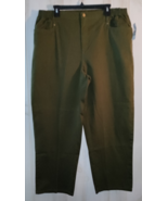 NWT WOMENS KIM ROGERS ESSENTIALS DARK GREEN PANT W/ POCKETS  SIZE 18W - $34.95