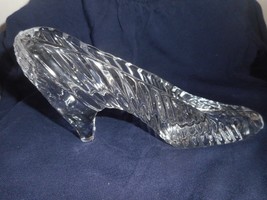 Godinger 24% Lead Cut Crystal Glass Slipper Cinderella Princess 7” High Heel - £19.77 GBP