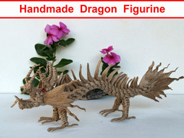 Handmade Dragon Figurine Toy Gift Decor Rope Flexible - 33cm / 12.9&quot; 00723 - £25.17 GBP