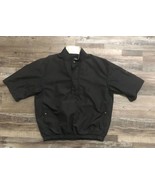 Footjoy Dryjoys Mens Medium Black Short Sleeve Golf Pullover Jacket - $23.12