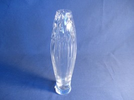 Vintage Crystal Clear Bud Vase Rogaska Diamond Cut Narrow Top 8&quot; Tall  - £20.44 GBP
