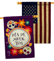 Celebrate Dia de Muertos - Impressions Decorative USA Vintage Applique House Fla - $59.97