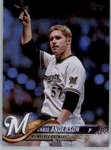 2018 Topps Rainbow Foil 54 Chase Anderson  Milwaukee Brewers - £1.17 GBP