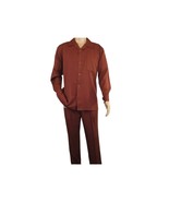 Men MONTIQUE 2pc Set Walking Leisure suit Long Sleeve Set 1641 Cognac Brown - $126.69 CAD