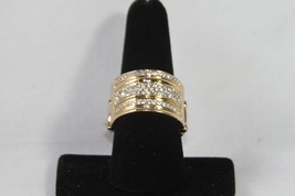 Paparazzi Stretch Band Ring (New) Top Dollar Drama - Gold - £6.85 GBP